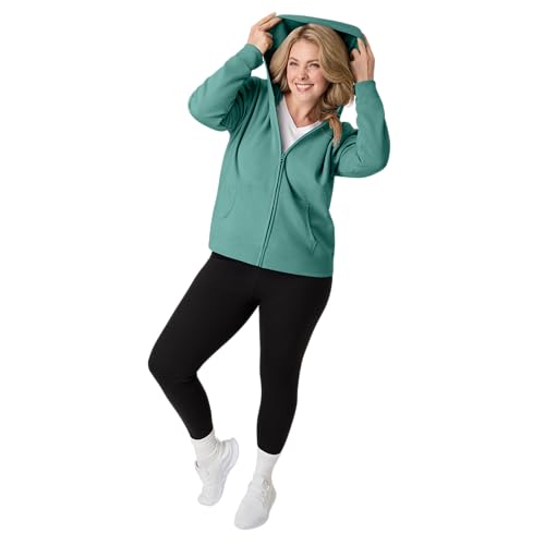 Hanes womens Hanes Women's Hoodie, Ecosmart Fleece Full-zip Hoodie, Zip-up Hooded Sweatshirt for Women Jacket