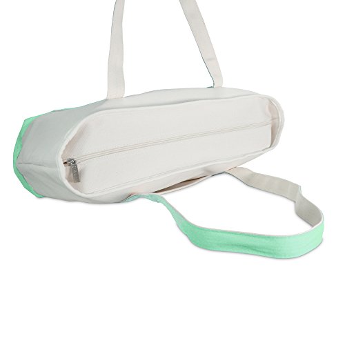 Dalix 23" Premium 24 Oz. Cotton Canvas Shopping Tote Bag In Mint Green #TOP6