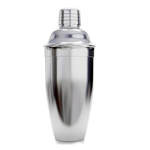 Coctelera, mezclador de cócteles, 750 ml, acero inoxidable, con colador incorporado, accesorios de bar, para Navidad, bares familiares, fiestas