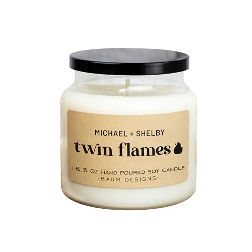 Personalized Twin Flames Soy Candle - 16.5oz