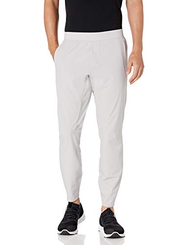 Amazon Brand - Peak Velocity Men's Lightweight Training Jogger, Light Grey, Large