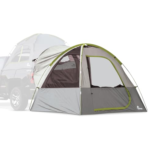 Napier Backroadz Link | Truck Bed Tent Camping Accessory | 8 x 8 Ground Tent Attachment | 4-Person Tent | Attaches to Napier Pickup Truck Tents - Truck Tent Not Included | Green/Gray | Model 19200