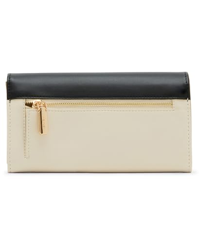 Anne Klein Colorblocked Pushlock Continental Wallet, Parchment3