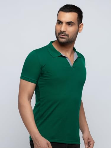 Image of Status Quo Men's Polo T-Shirt | Rich Cotton Blend | Slim Fit | All Day Comfort | Contrast Inner Placket | Polo Collar