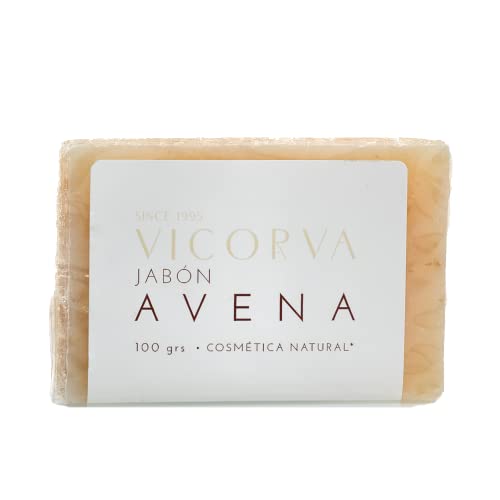 Vicorva | Jabón Sólido Avena Pastilla | Hidratante, Nutritivo y Calmante | Hecho en España | Ingredientes naturales | 100 gr Cover