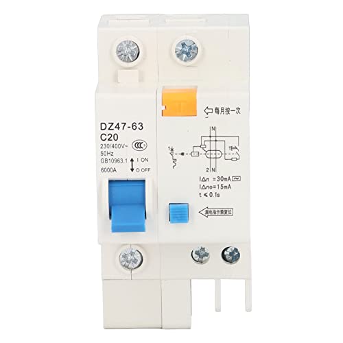 Miniinterruptor 230V 400V 20A 30mA Proteção de corrente de fuga doméstica