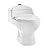 Montparnasse One Piece Elongated Toilet Dual Flush, Black Hardware 1.1/1.6 gpf