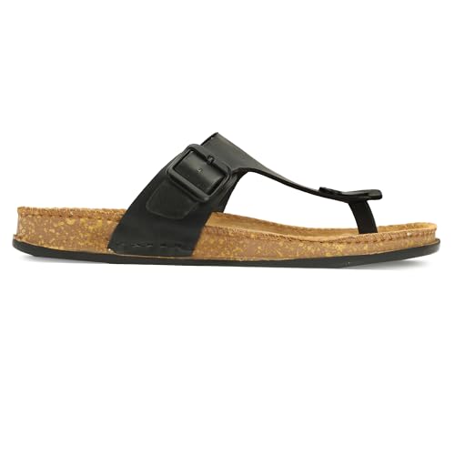 Image of Leatherful Men's premium leather slipper | Genuine Leather upper | Suede Leather Insole | PU sole | Stylish flip flop for men |