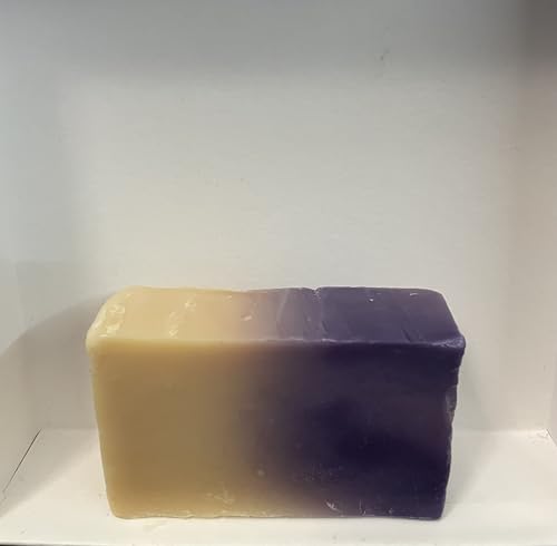 Lavender Handcrafted Organic Shea Butter Soap, Two-Tone Purple and Beige, 4.8oz