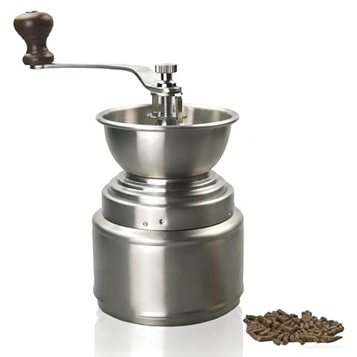 Molinillo de café para camping y hogar con selector de finura manual 2