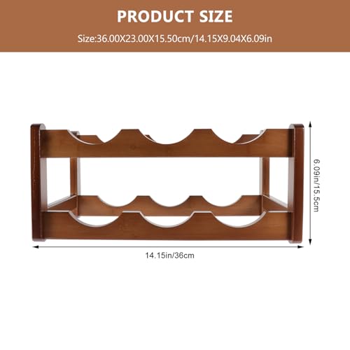 Organisateur multifonction en bois pour 6 bouteilles : double couche compacte et stable