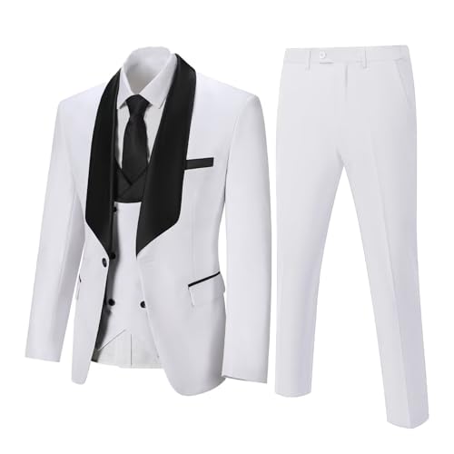 Suits for Men 3 Piece Mens Suit Slim fit Suit Blazer Jacket Vest Pants Set Prom Tuxedo for Men