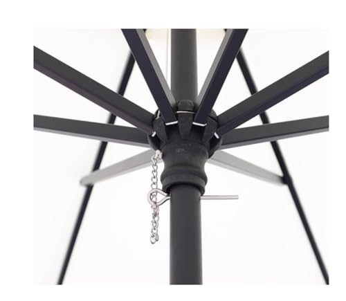Sombrilla antiviento CLSDRZC de rayas con base estable 55 lb para terraza y patio 5