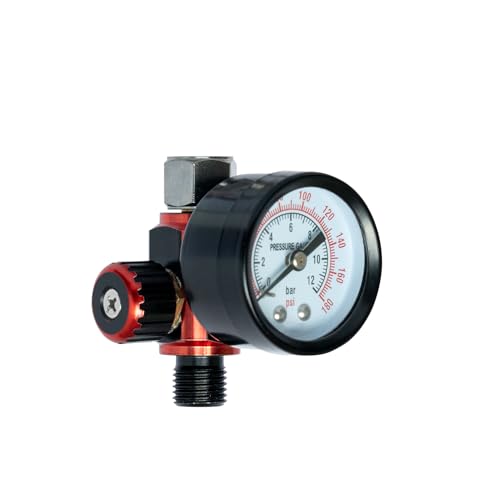 Image of DAXINYANG Spray Gun Regulator Valve with Gauge, Air Pressure Regulator 1 /4 NPT Airflow Control up to 180 PSI Air Compressor Regulator for Spray Gun Pneumatic Tools, Paint Sprayer