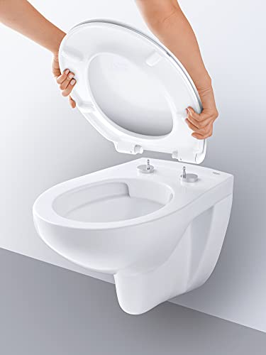 GROHE Bau - Wand-Tiefspül-WC (spülrandlos, 3/6l, für Unterputz-Spülkasten), rund, alpinweiß, 39427000 - Image 6
