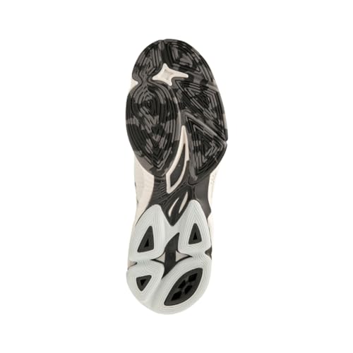 Image of Mizuno Wave Lightning Z7 Volleyball Shoes for Men & Woman Ideal for Indoor Games (Badminton, Tennis, Volleyball, Squash, Handball) Volleyball Shoes Show White + Black Oyster + Ketchup