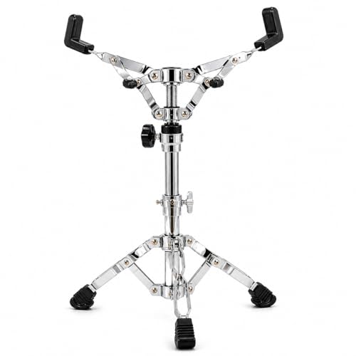 Piler Snare Drum Stand Adjustable Double-Braced Lightweight Drum Stand for 1015 Inch Snare Drums Chrome Plated Percussion Hardware with Telescoping Arms & Stable Tripod Base