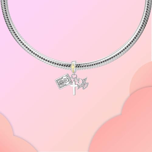 Image of LUXILLA Love You Best Friend Grandma Wife Heart Charm 925 Sterling Silver Charms Fit for Bracelets Necklace Jewelry Gift for Women