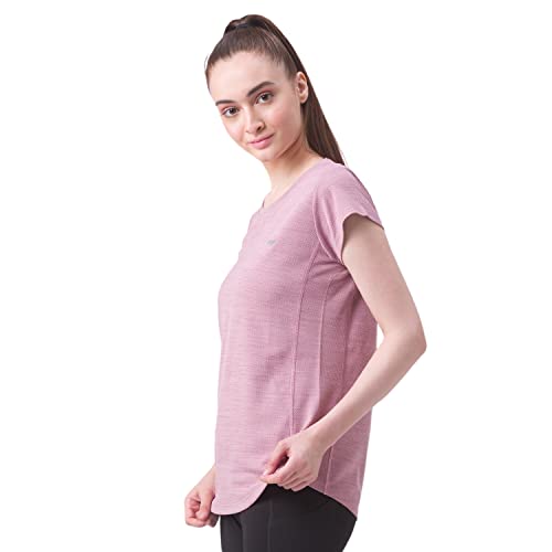 Image of berge' Ladies Jacquard Polyester Dry Fit Textured Western Shirts & Tshirts for Women, Quick Drying & Breathable Fabric, Gym Wear Tees & Workout Tops|Half Sleeve T-Shirt|Running Tshirts for Women