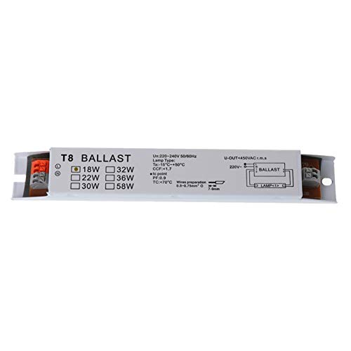 Buwei T8 220-240V AC 2x18W Ballast électronique à Large Tension Ballasts de Lampe Fluorescente