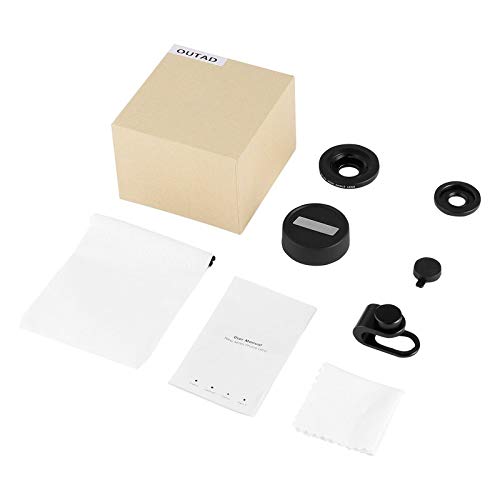 OUTAD 120° Wide Angle Micro Lens 2 in 1 for Clip-on Cell Phone Camera Lenses Kit for Samsung for Android Smartphones Rodalind
