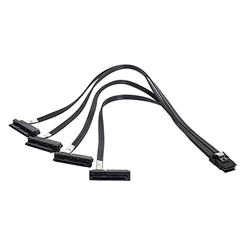 Xiwai Internal 36 Pin Mini Sas Sff-8087 Host To 4 Sff-8482 Target Sas Hard Disk And Sata Power Cable 50Cm #TOP6