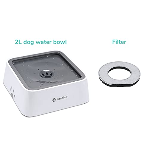 LumoLeaf Ersatzfilter für 2 l Haustier Wassernapf Kokosnuss Aktivkohle Filter für Hund Wasserspender (Weiß, 2 Pack)