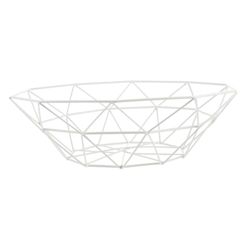 Mikinona 1Pieza Iron Fruit Storage Basket Hollow Design Snack Holder For Home Kitchen Countertop And Easy To Clean