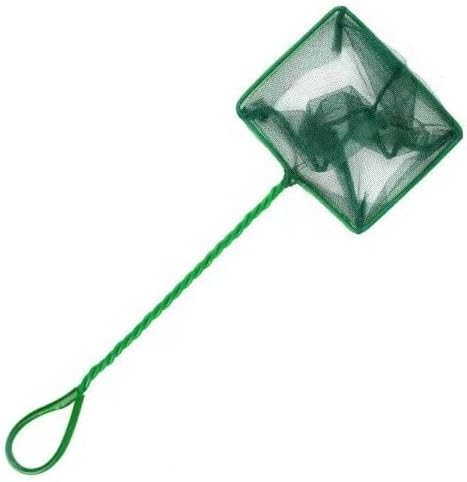 Premium Fish Tank Net with Long Green Wire Handle - Ideal for Aquariums, Coldwater & Tropical Fish - Efficient Mesh Filter Design