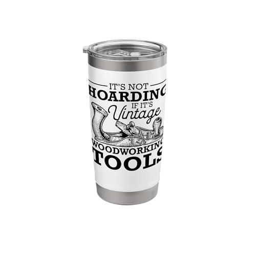 Vintage Woodworking Tool Collectors Shirt Funny Carpenter Stainless Steel Insulated Tumbler -  Merch on Demand, JQ681PT9G7FUSwhite