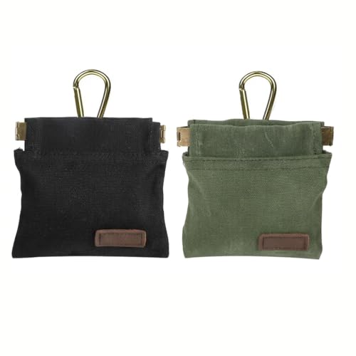 2 Pièces Sac à Friandises pour Chien Pochette de Dressage avec Clip Mousqueton et Fixation Ceinture Sac de Récompense Portable pour Chiens Chats Promenade...