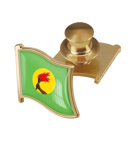 Image of vmcoatdu Country Flag Backs Locking Pin Keepers Locking Clasp Pin Badge International Travel Brooch Metal Alloy Souvenir Pin 0.75x0.7 Inch Small Pin