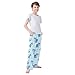 Yuiboo Elastic Loungewear Blue Cat Star Sleep Pants Lounge Pajama Houses with Pockets 13-14Y