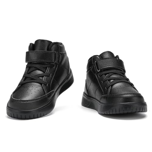 Image of Kids Sneakers Boys Running Shoes Girls High Top Casual Lightweight Classic Adjustable Strap Sneakers