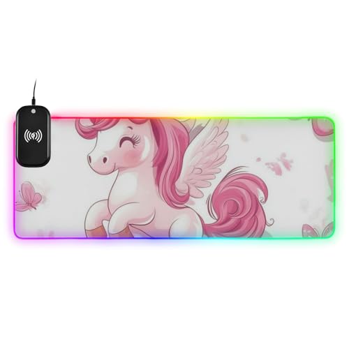 Tapis de souris rose motif licorne 90cm idée cadeau enfant