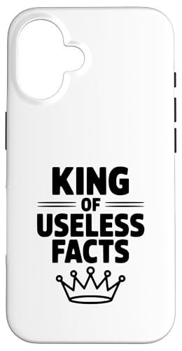 King of Usless Facts(���ɗ����Ȃ�����) Funny Nerdy Trivia Lover �X�}�z�P�[�X iPhone 16 �p