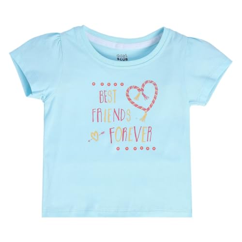 Image of miniklub Girls Round Neck Frill Sleeve Knitted Cotton Top (Navy Color)