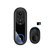 OPTEPYOE Videocitofono, 1080P HD, supporta citofono, IP65, batteria da 7000 mAh(With 64G SD)