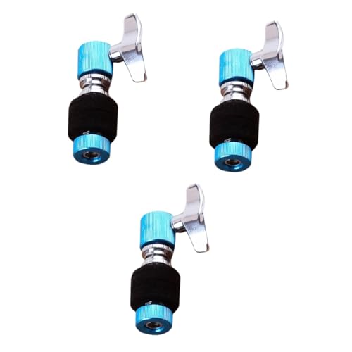 FAVOMOTO 3pcs Drum Kit Hi Hat Drop Clutch Blue Hi Hat Cymbals Clip Precision-made Drum Parts