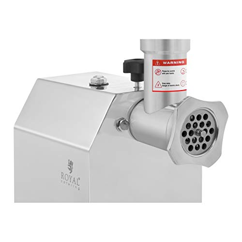 Royal Catering RCFW 70-600ECO Fleischwolf Elektrisch Edelstahl Fleischmaschine (70 kg/h, 600 W, Reverse-Funktion… – Bild 3
