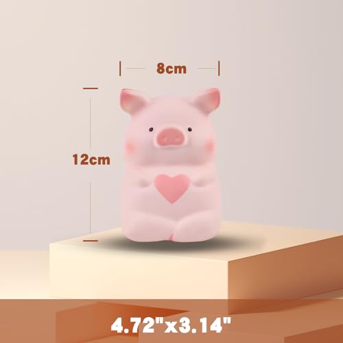 Anboor 5" Squishy Toy Love Heart Pig Kawaii Soft Squishy Animals Toy Slow Rised Squeeze Piggy Squish Stress Relief for Kid Adult Toys - Image 4