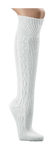 Ch-686 - Calcetines para traje regional (1 par), color blanco puro, Blanco puro., 35-38