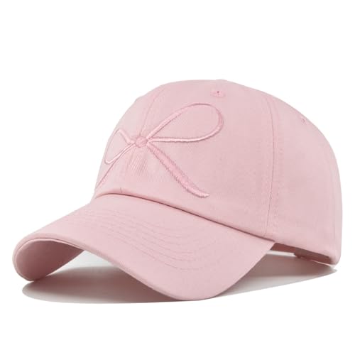 Womens Baseball Caps Bow Hat Cute Trucker Hats for Girl Fashion Gorras para Mujer Mens Embroidery Adjustable Ball Cap