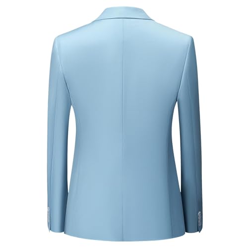 KUDMOL Mens 2 Piece Slim Fit Suit Casual Business Wedding Dinner Tuxedo for Men Classic Blazer Trousers Set