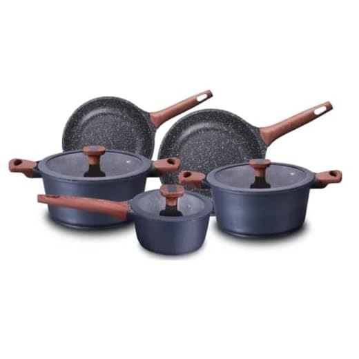 Conjunto/Jogo de Panelas 5 Peças, Frigideira, Caçarola em Alumínio Cerâmic-Flon Titanium MTA - 8460