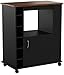 Ameriwood Home Williams Kitchen Cart, 35.13”H x 29.63”W x 17.25”D, Black
