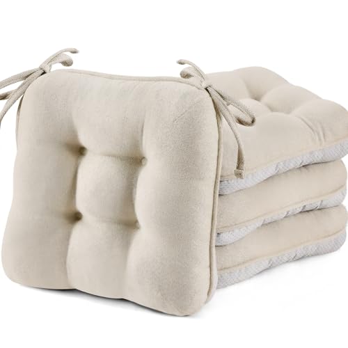 BETU Chair Cushions for Dining Chairs Set of 4,3.5" Thick