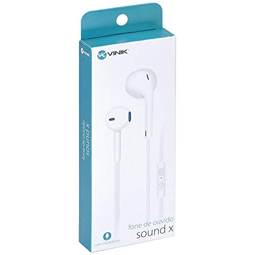 Fone de Ouvido com Microfone, Vinik, 29375, Branco