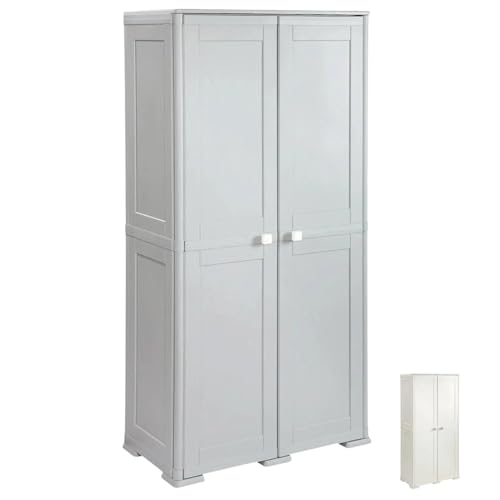 PALUPLUS Portascope a 2 Ante Lisce in Plastica, Misura 79x43x164