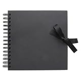 Papermania Scrapbook Album, Black, 8 x 8', 40 Sheets, Create & Decorate Memories, Add Photo Paper & Accessories